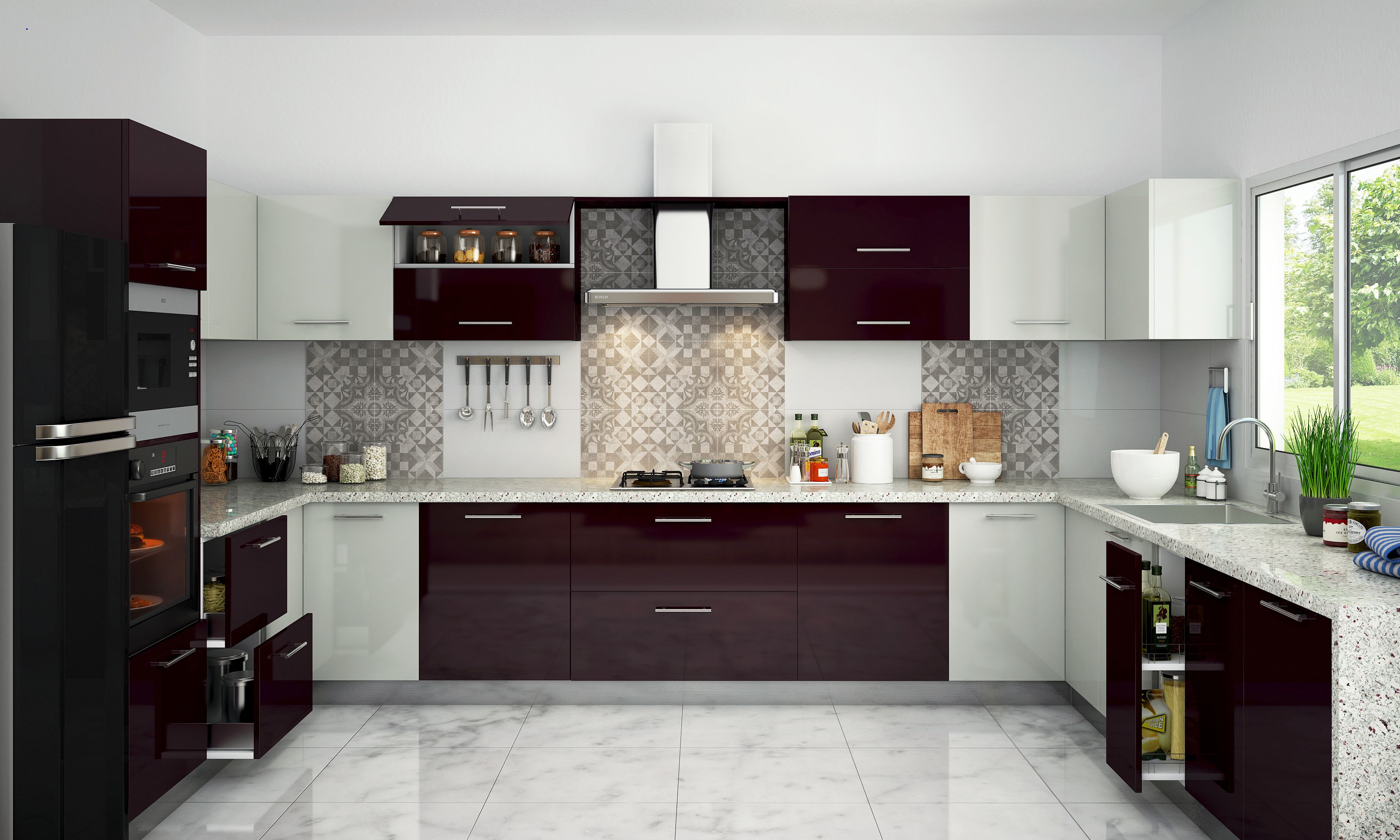 Ultra Modern Two-Tone Kitchen Cabinets Ideas