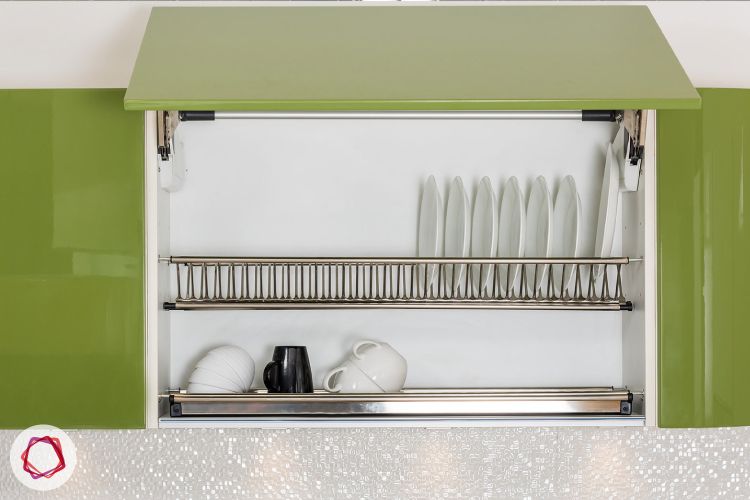 Modular kitchen cabinet - Lift up with cutlery rack