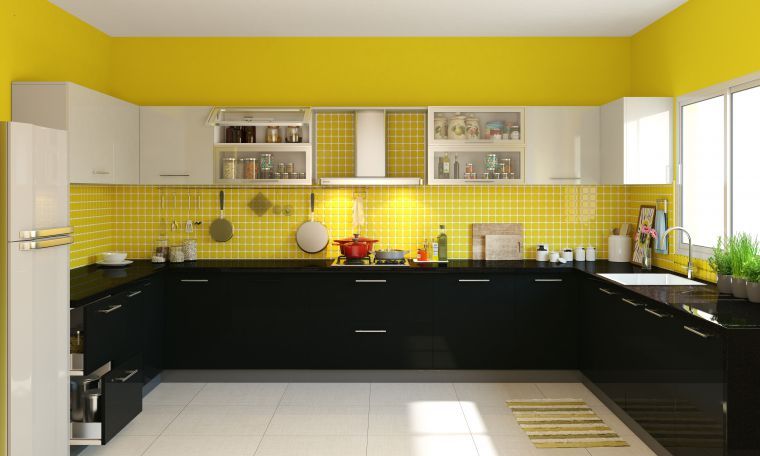 two cook kitchen design with U shaped layout