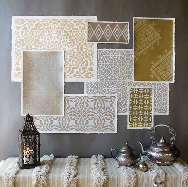 Moroccan-inspired stencils for decor