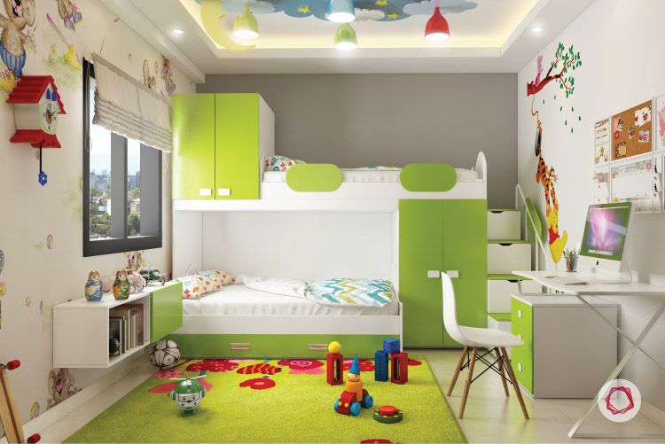 Shared Kids' Bedroom - With Storage