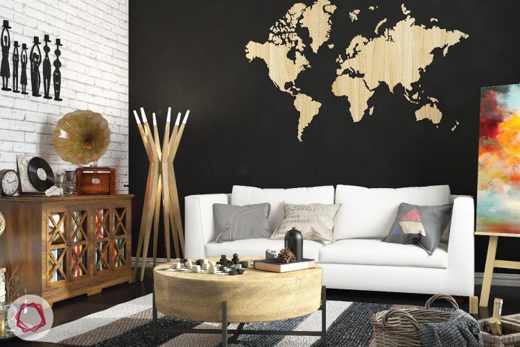 Clean light color sofa