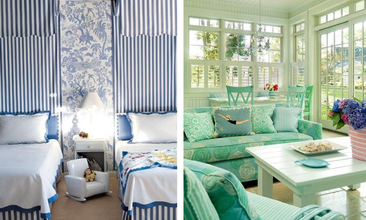 Rooms with same color patterns