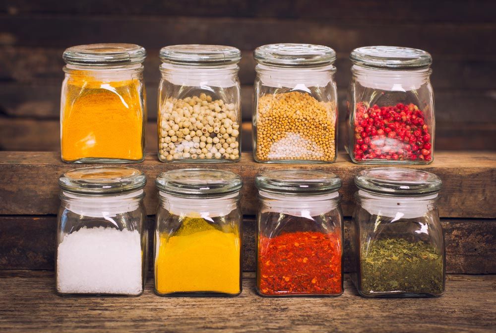 store your spices in mason jars