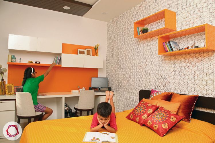kids-room-orange-design-mayur-vihar-home