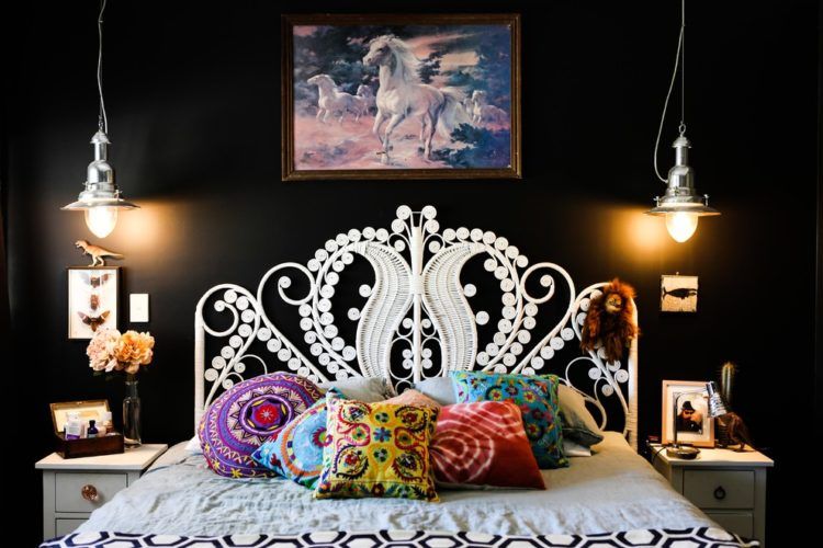 eclectic bedroom