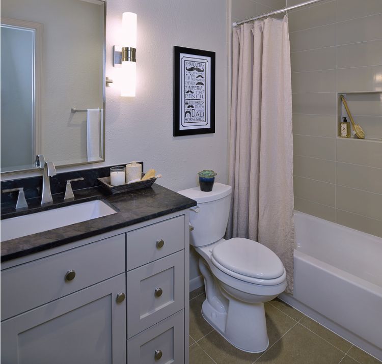 men's bathroom in bachelor pad