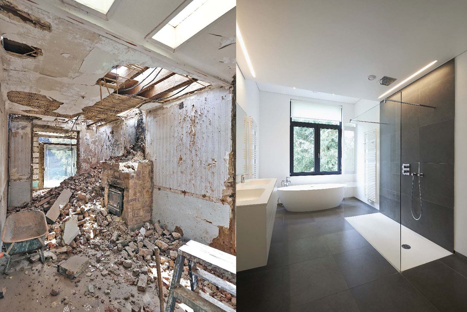 Budget renovation ideas_before and after bathroom renovation