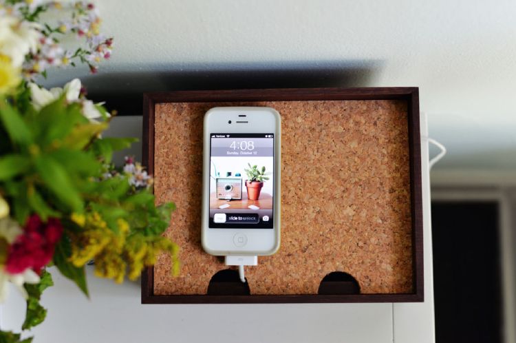 Concealed charging station to hide gadget cables