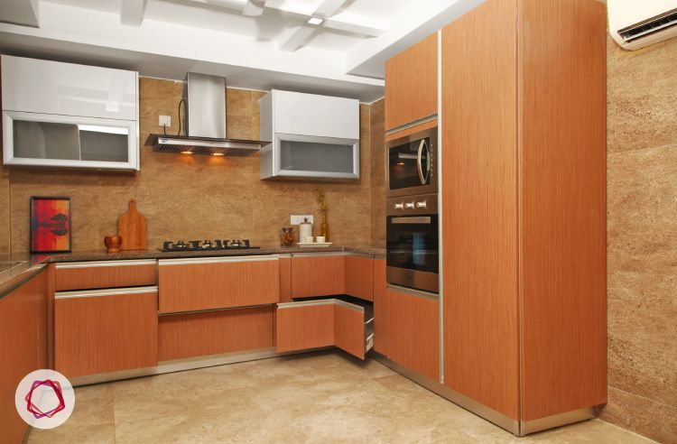 Delhi kitchen interior design - smart modular storage options