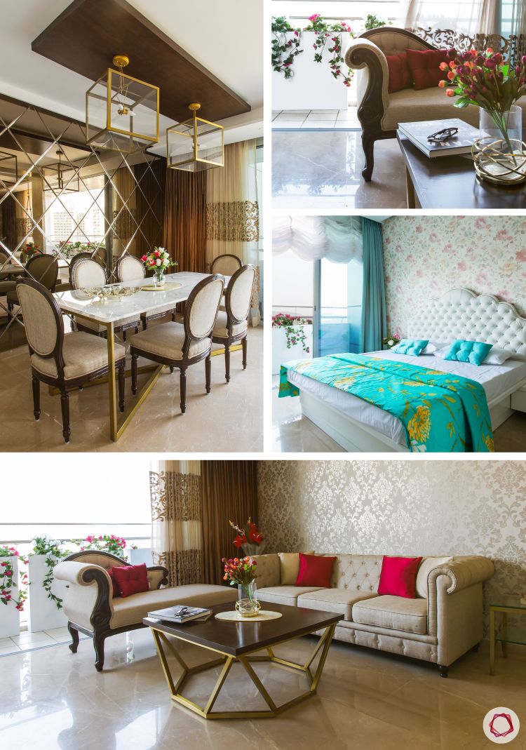 A Marie Antoinette-style Livspace home tour in Mumbai.