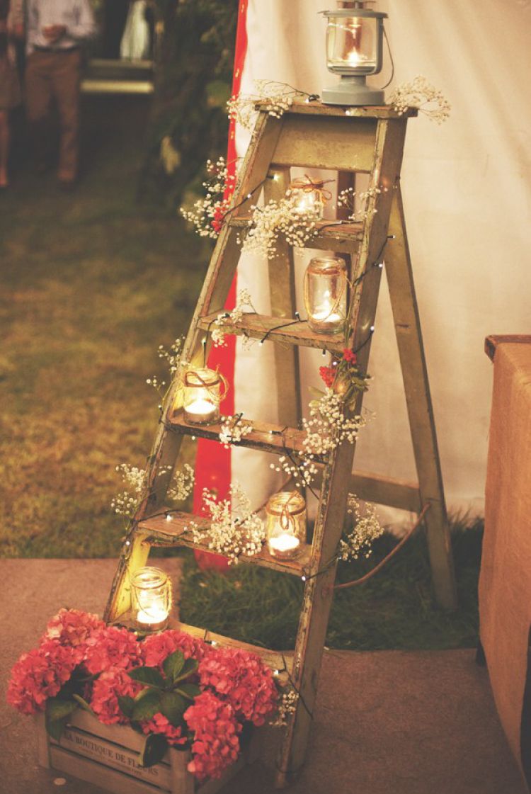 Christmas Decoration-ladder-candles