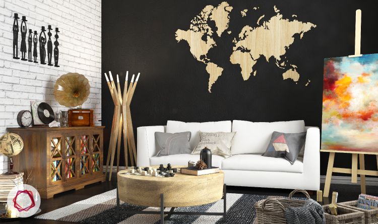 art trends Maps on walls