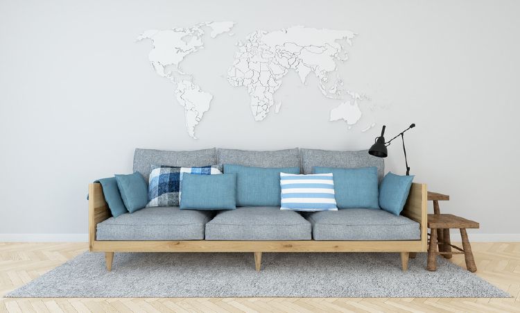 World map decor ideas 