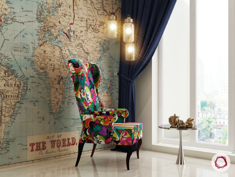7 Ways To Style Your Walls With Maps - World Map For Wall Decor