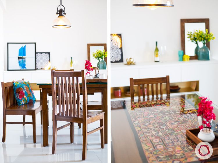 Mumbai interior design-teak dining table