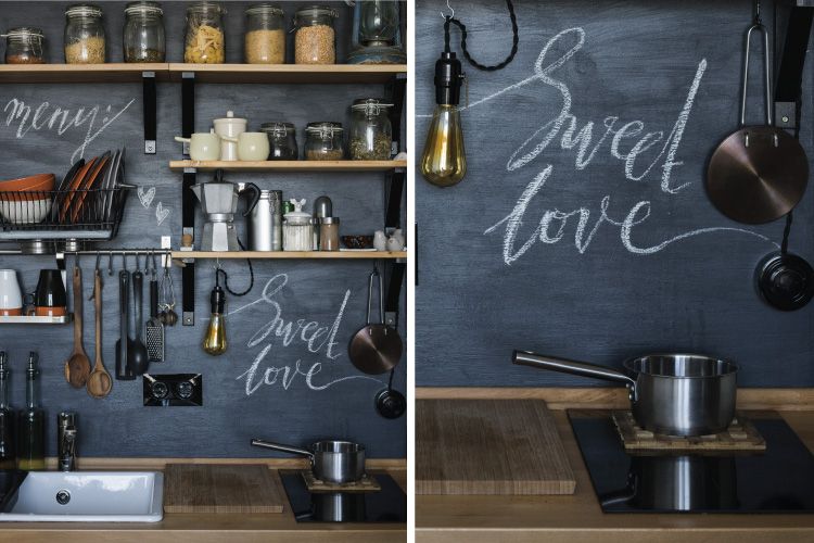 open kitchen shelves