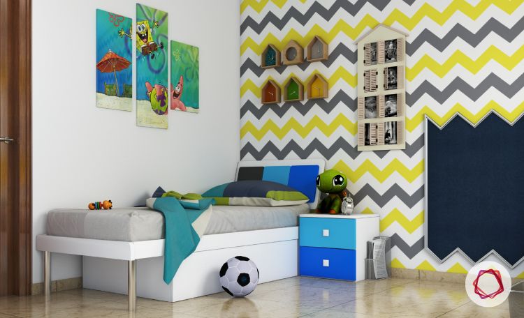 Accent wall for kid's bedroom
