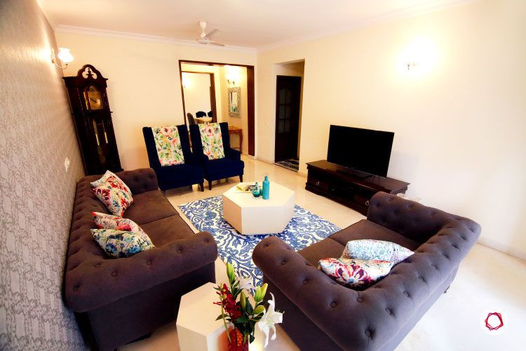 Bangalore Interior Design With Shades Of Blue
