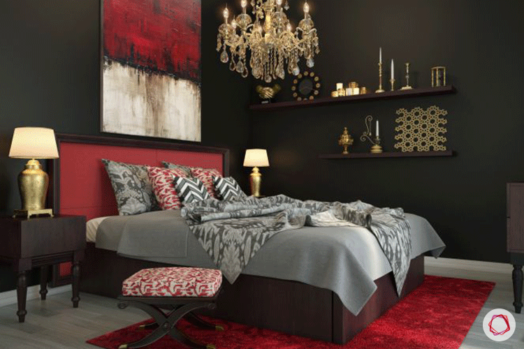 Accent color red_bedroom