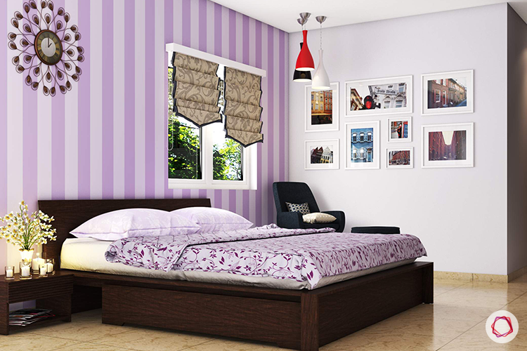 Elderly parent's bedroom lilac