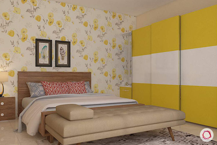 Elderly parent's bedroom yellow