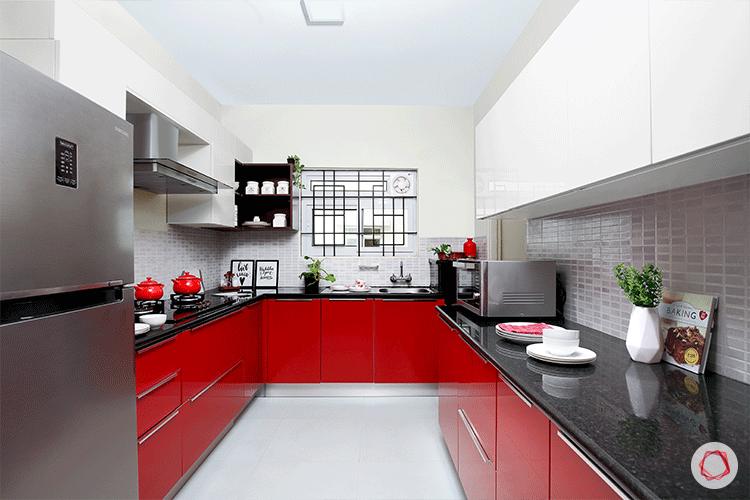 Fresh colors Bangalore interior design kitchen