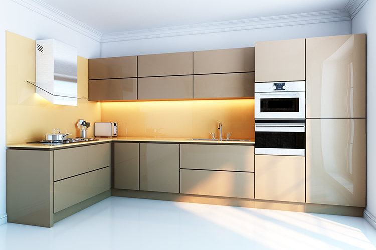 Lacquer kitchen cabinets