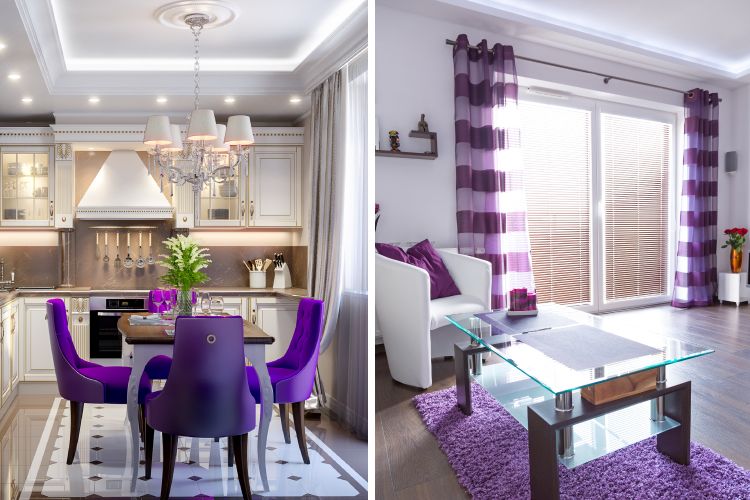 pantone-purple-2018-soft-furnishing-dining-room-curtains