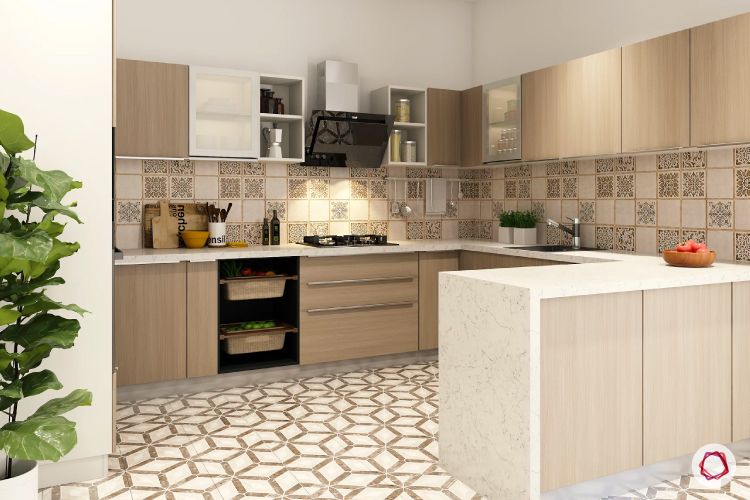 geometric patterns - kitchen flooring