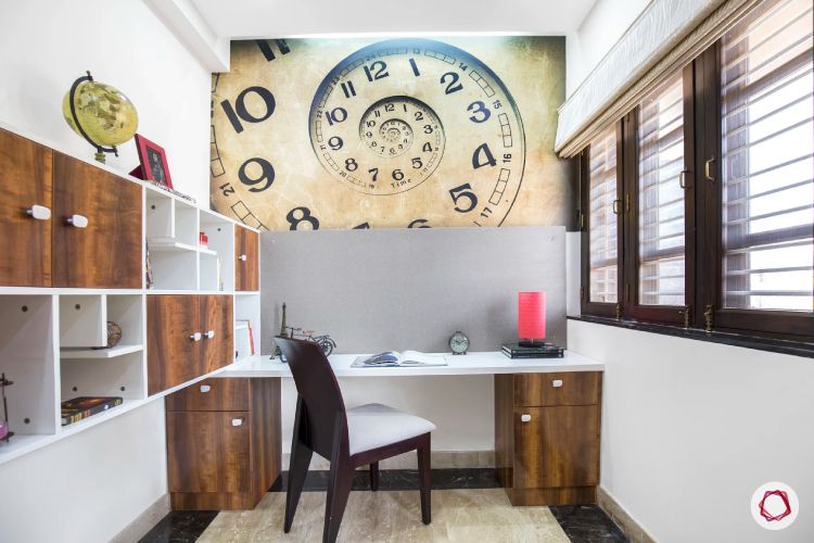 study-room-design-wall-clock-wallpaper