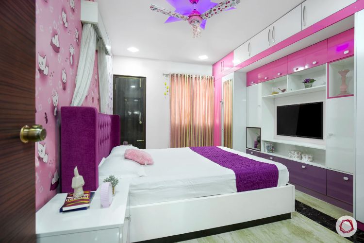 kids-bedroom-pink-wallpaper-theme-tv-unit