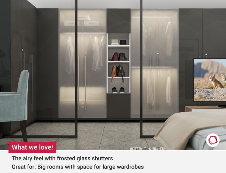 glass wardrobe designs