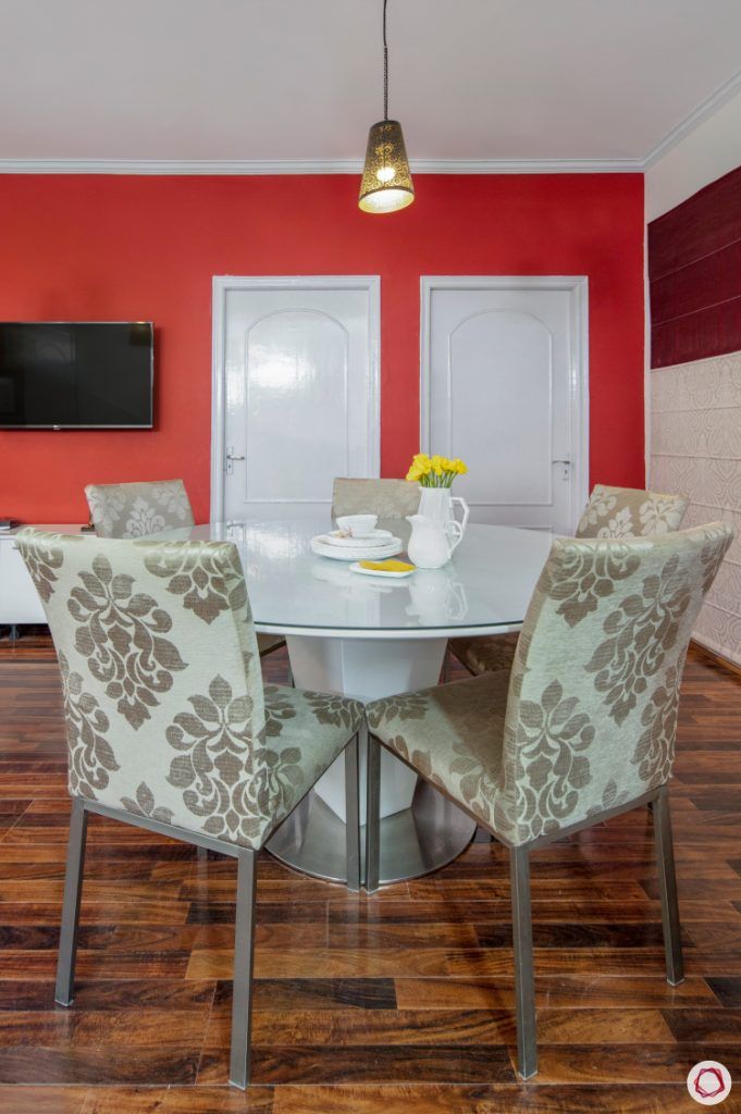 Home Decor Ideas in Red - Dining Room Accent Wall