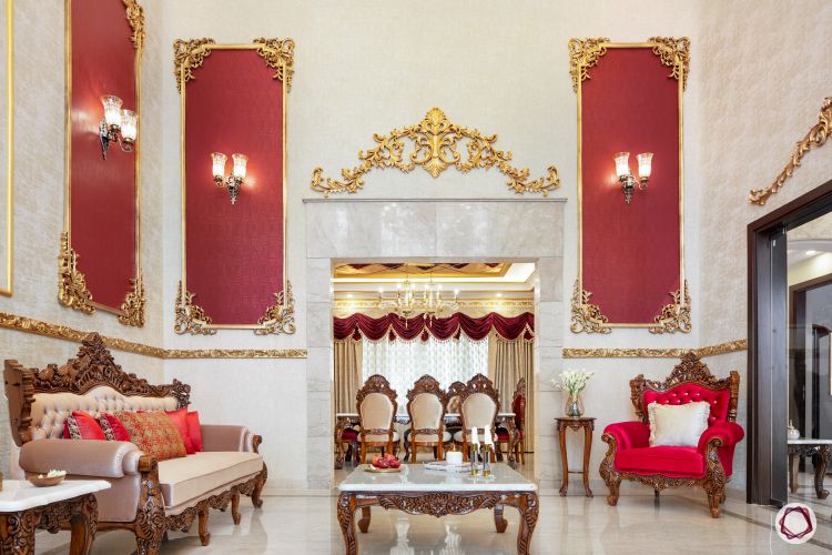 Home Decor Ideas in Red - Royal Living Room