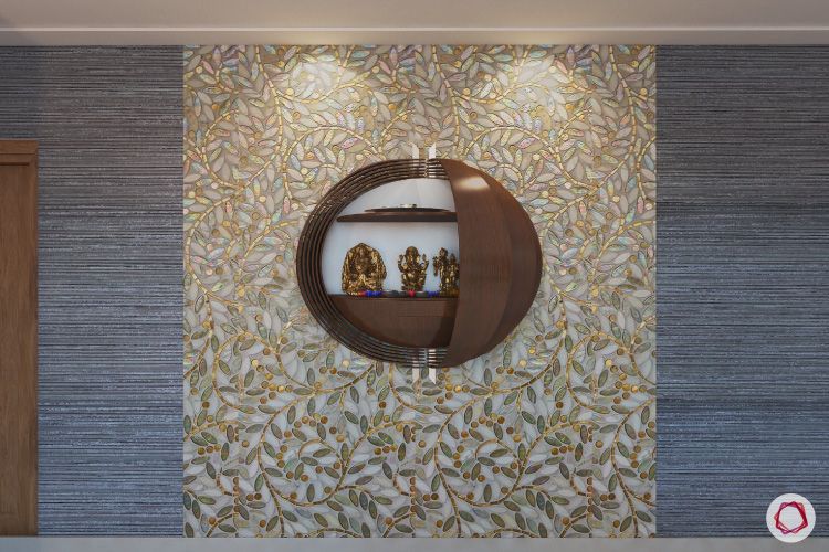 wall mounted puja room