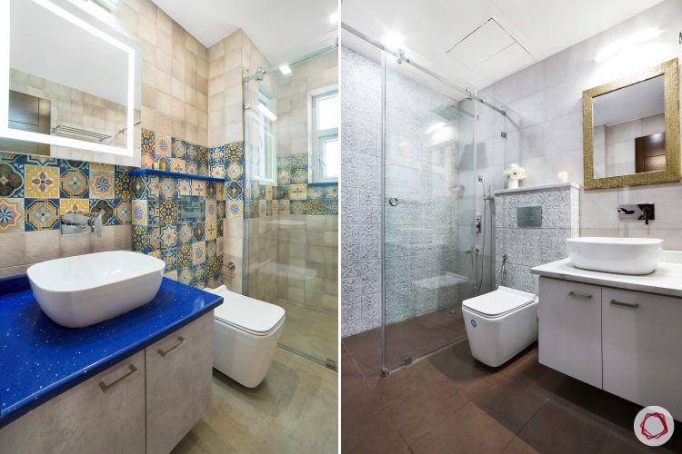 bathroom-quartz countertip-backlit mirrors-tiles