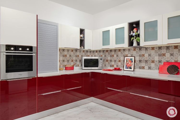 red-maroon-modular-kitchen