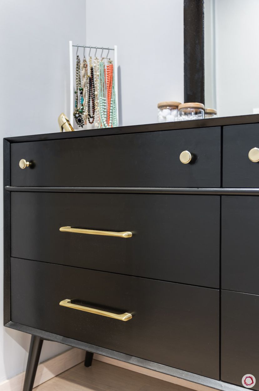 wooden dresser designs-golden knobs design