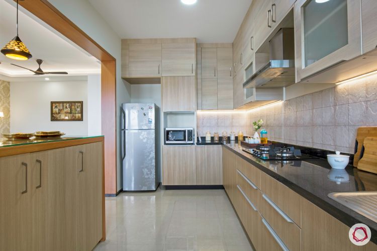 interior kitchen interiors with breakfast counter