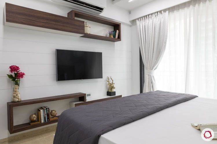 Small home design_master bedroom tv unit