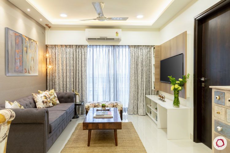 2BHK interior design ideas_living room full view