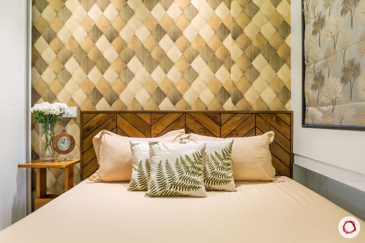 Studio apartments_bedroom bed wall-design