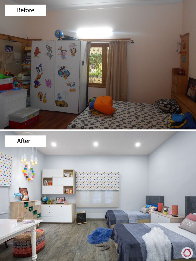 Room interior design_before after 2