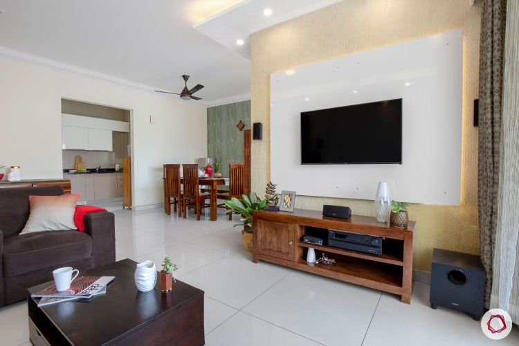 Indian house design_living room with tv unit