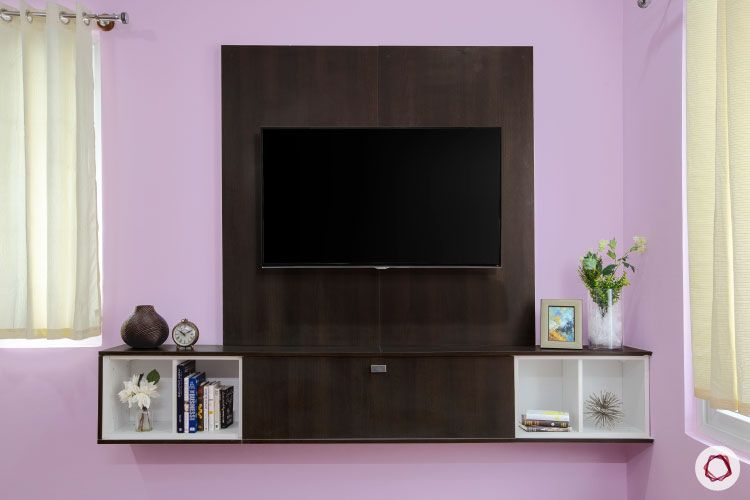 villas-in-bangalore-purple-TV-unit