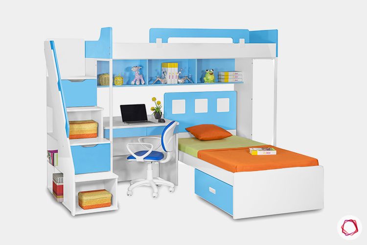 kids-furniture-study-table-ladder-bunk-bed