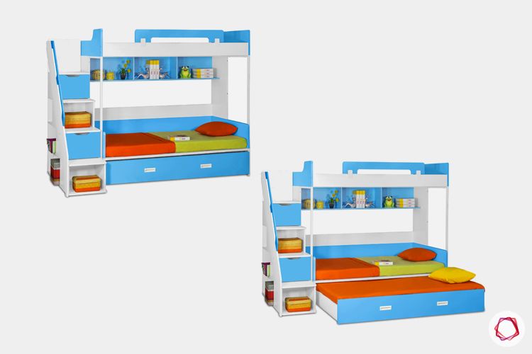 kids-furniture-trundle-bed-with-ladder
