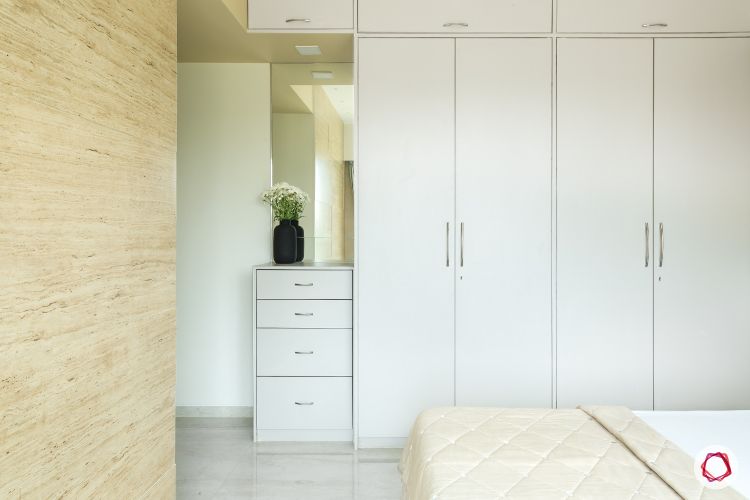 3bhk-house-plan-teal-bedroom-white-wardrobe