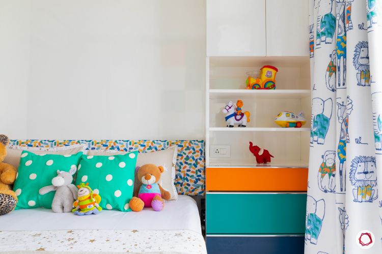 Indian home design_kids room bed